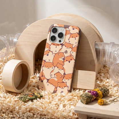 Chocolate Brown Happy Hamsters iPhone 11 Pro Case