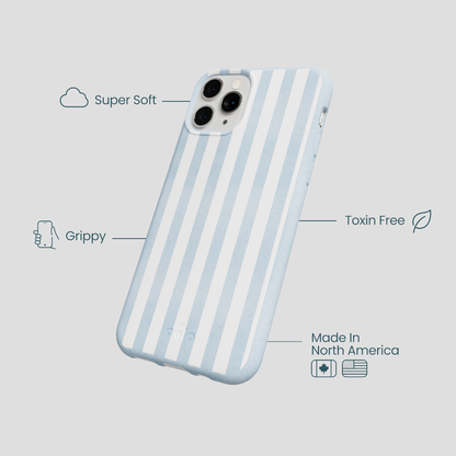 Powder Blue Cloud Stripes iPhone 11 Pro Case