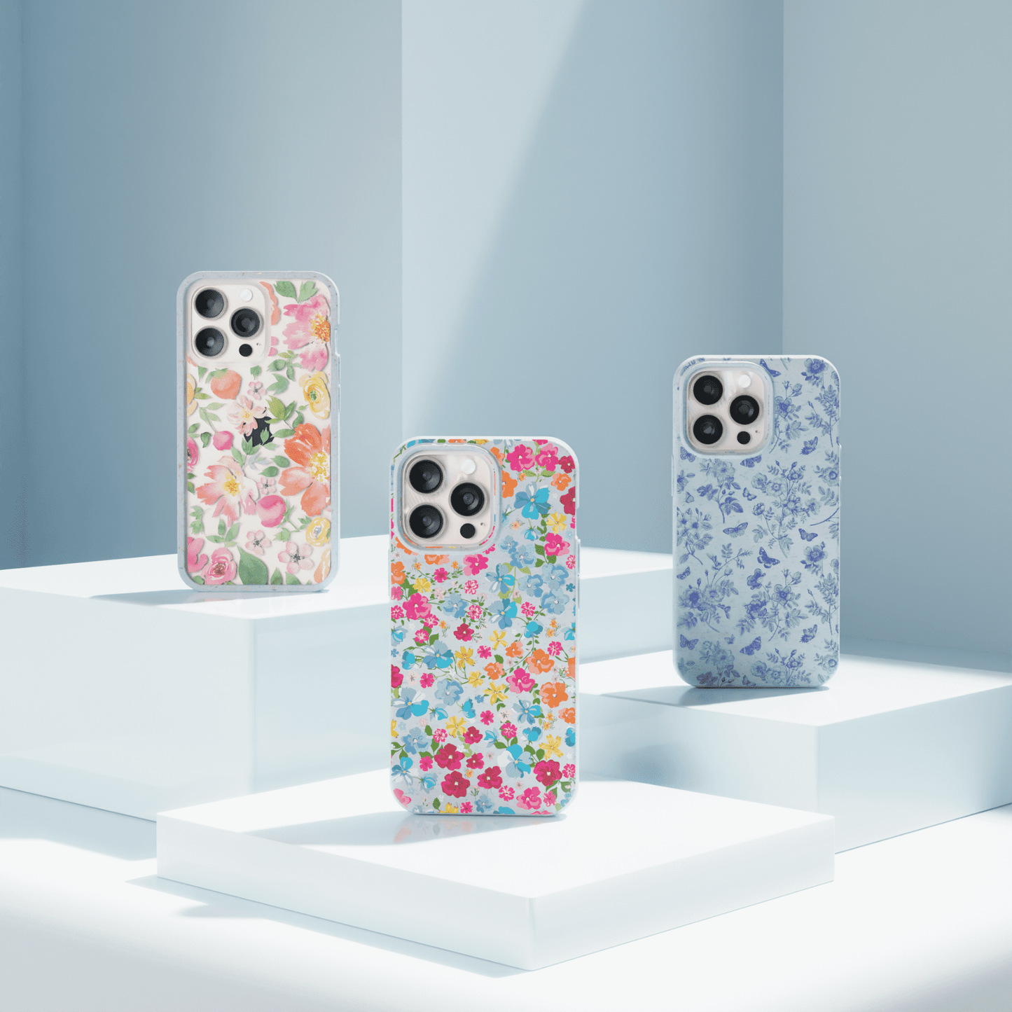 Powder Blue Fleurs iPhone 11 Pro Case