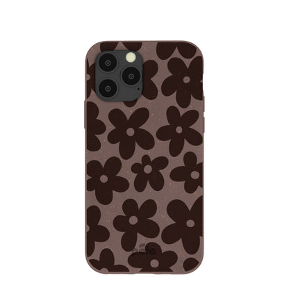 Chocolate Brown Earthy Blooms iPhone 11 Pro Case