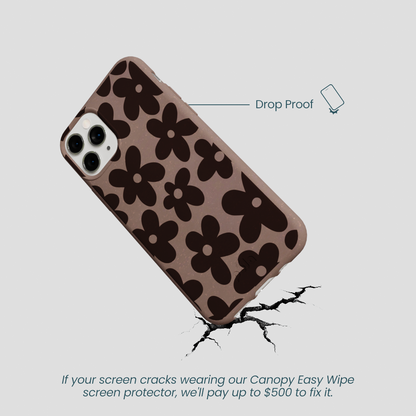Chocolate Brown Earthy Blooms iPhone 11 Pro Case