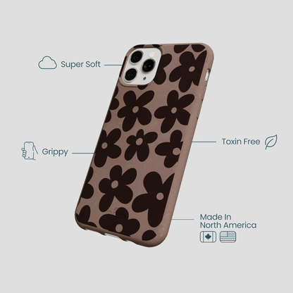 Chocolate Brown Earthy Blooms iPhone 11 Pro Case