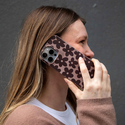 Chocolate Brown Earthy Blooms iPhone 11 Pro Case