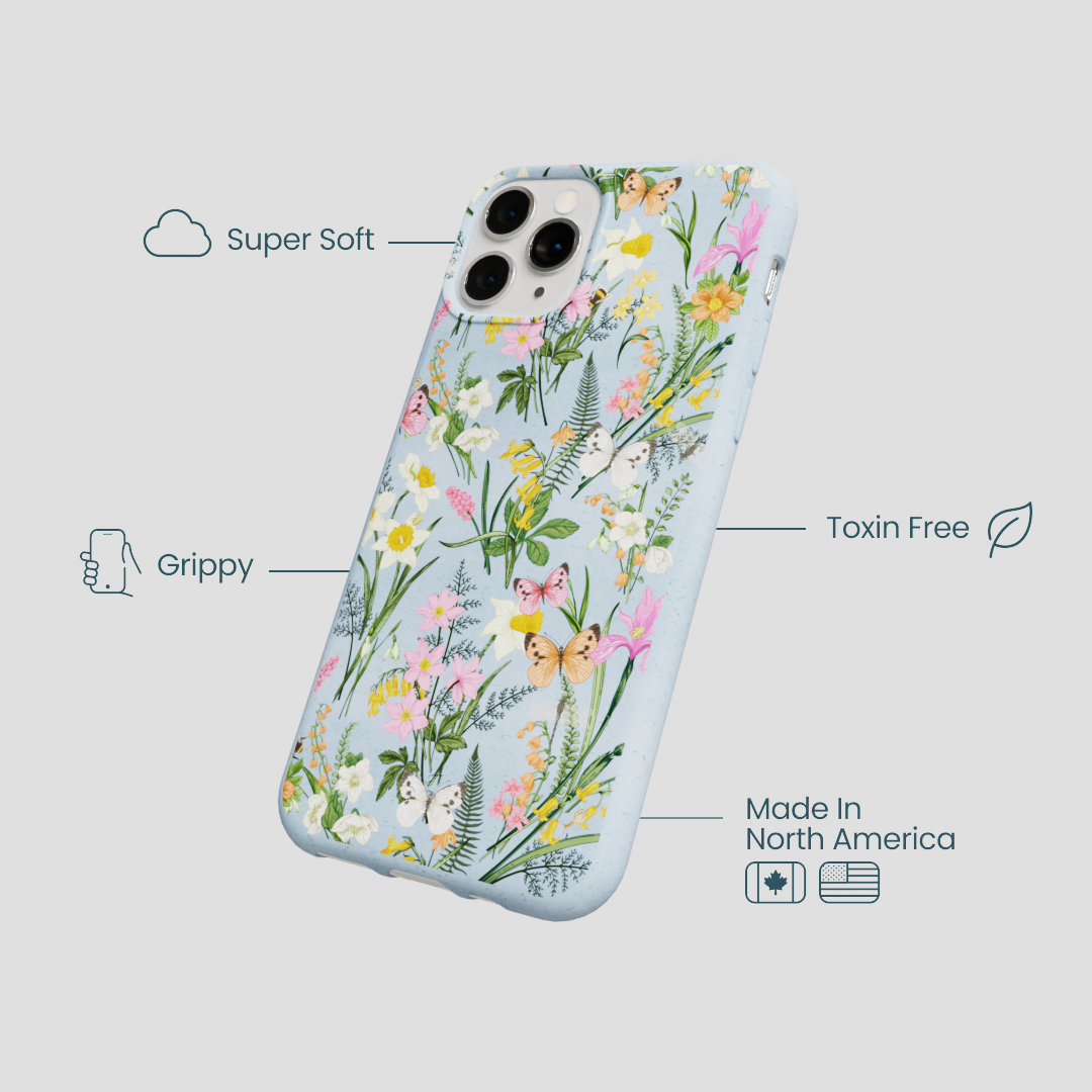 Powder Blue Fairy Wildflowers iPhone 11 Pro Case