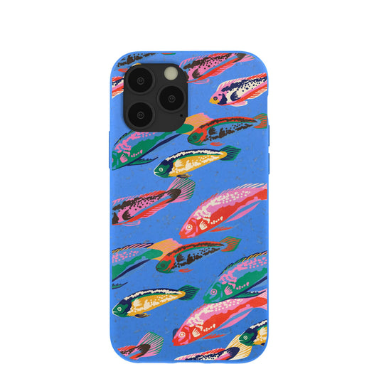 Electric Blue Fish Friends iPhone 11 Pro Case