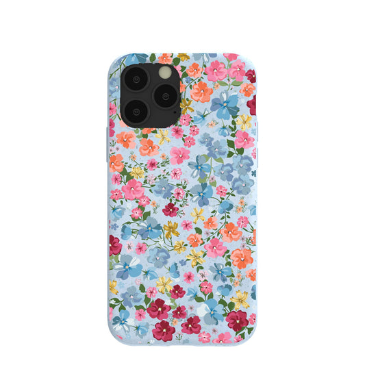 Powder Blue Fleurs iPhone 11 Pro Case