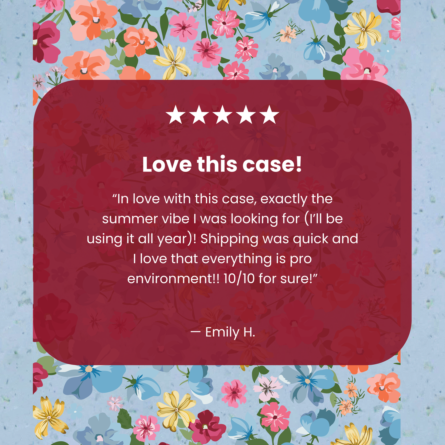 Powder Blue Fleurs iPhone 11 Pro Case