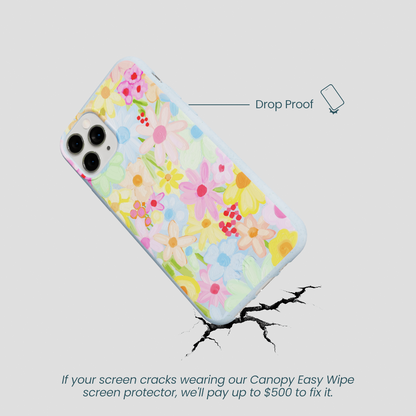 Powder Blue Flora Foam iPhone 11 Pro Case