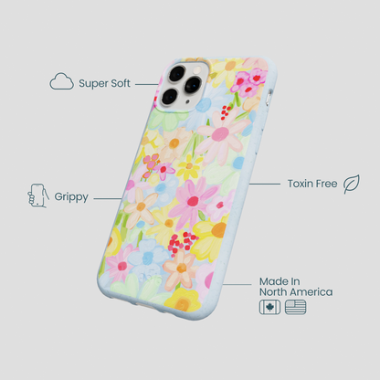 Powder Blue Flora Foam iPhone 11 Pro Case