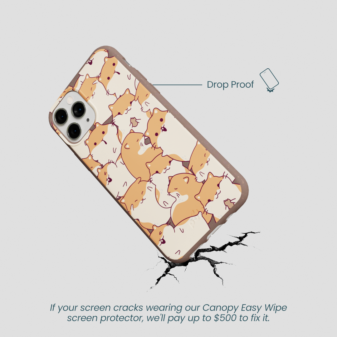 Chocolate Brown Happy Hamsters iPhone 11 Pro Case