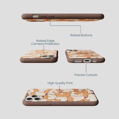 Chocolate Brown Happy Hamsters iPhone 11 Pro Case