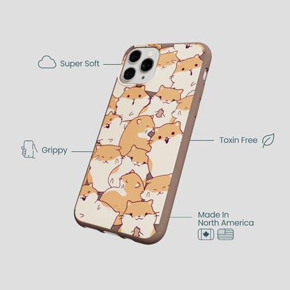 Chocolate Brown Happy Hamsters iPhone 11 Pro Case