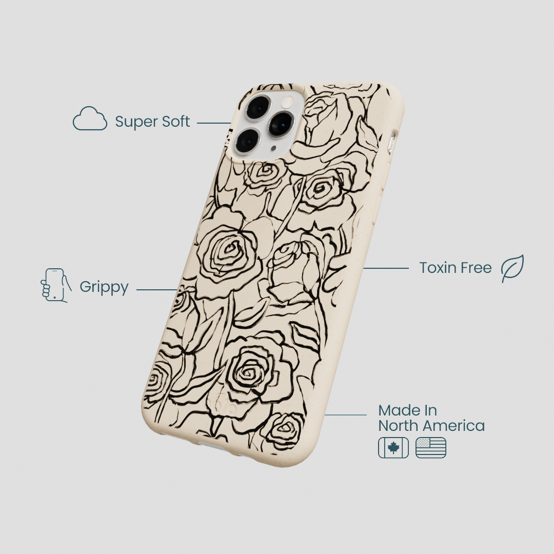 Seashell Inked Blooms iPhone 11 Pro Case