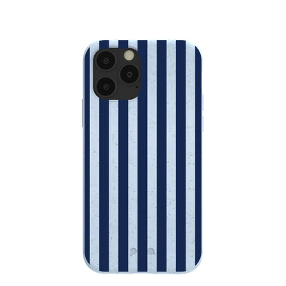 Powder Blue Navy Stripes iPhone 11 Pro Case