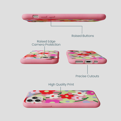 Bubblegum Pink Poppy Flora iPhone 11 Pro Case