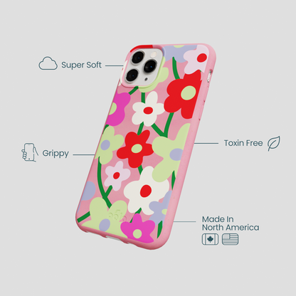 Bubblegum Pink Poppy Flora iPhone 11 Pro Case