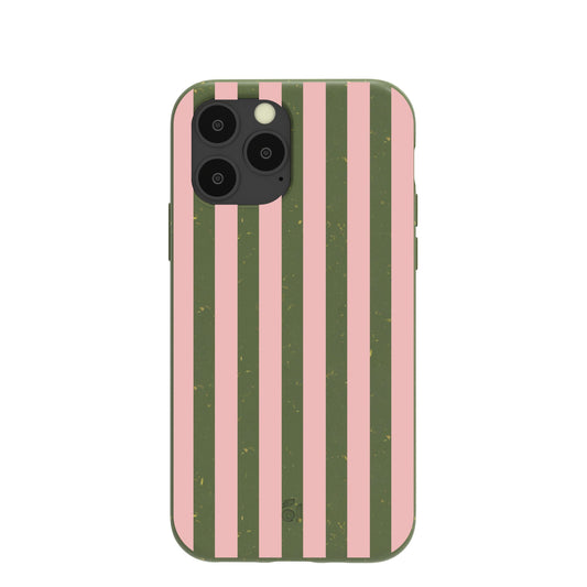 Forest Floor Strawberry Matcha Stripes iPhone 11 Pro Case