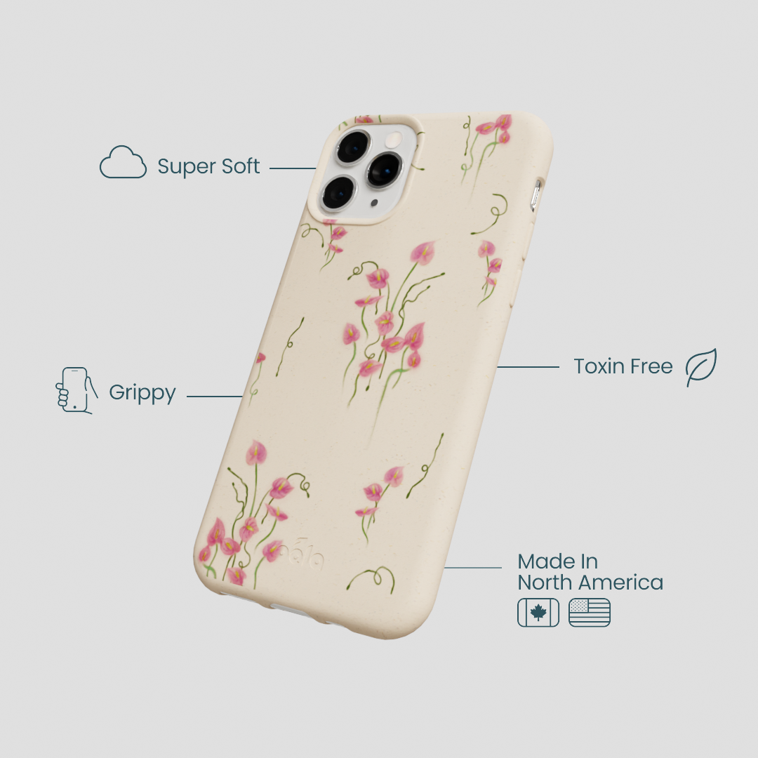 Seashell Sweet Anthuriums iPhone 11 Pro Case