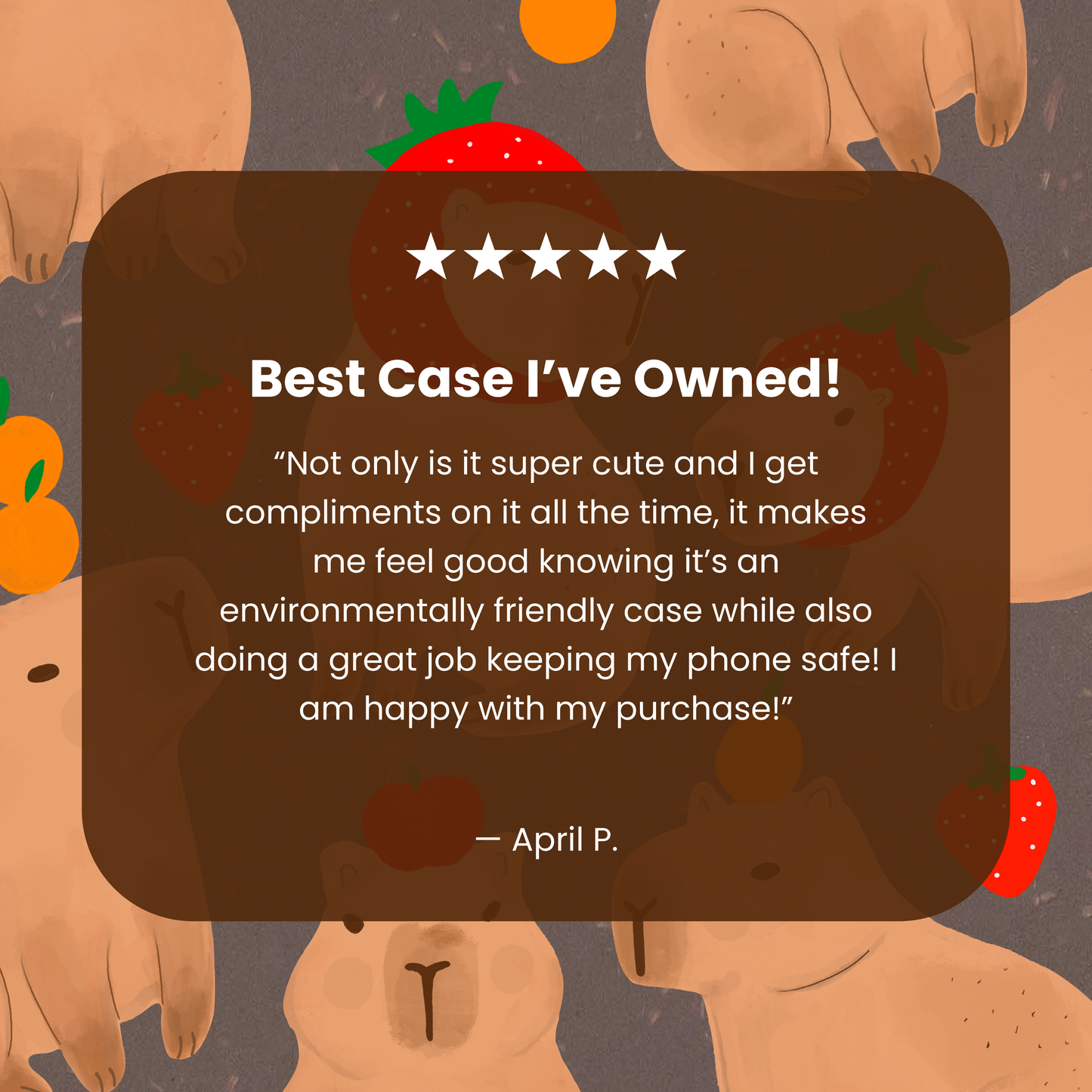 Chocolate Brown Sweet Capybaras iPhone 11 Pro Case