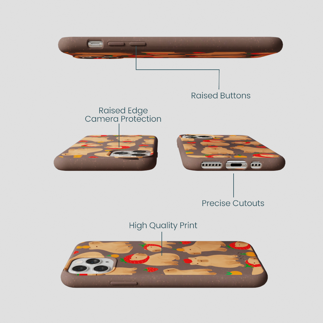 Chocolate Brown Sweet Capybaras iPhone 11 Pro Case