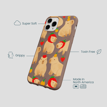 Chocolate Brown Sweet Capybaras iPhone 11 Pro Case