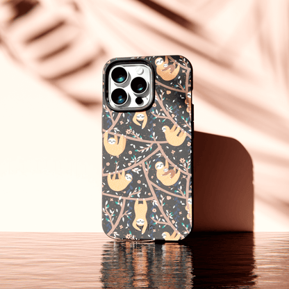 Black Jungle Sloths iPhone 11 Pro Case