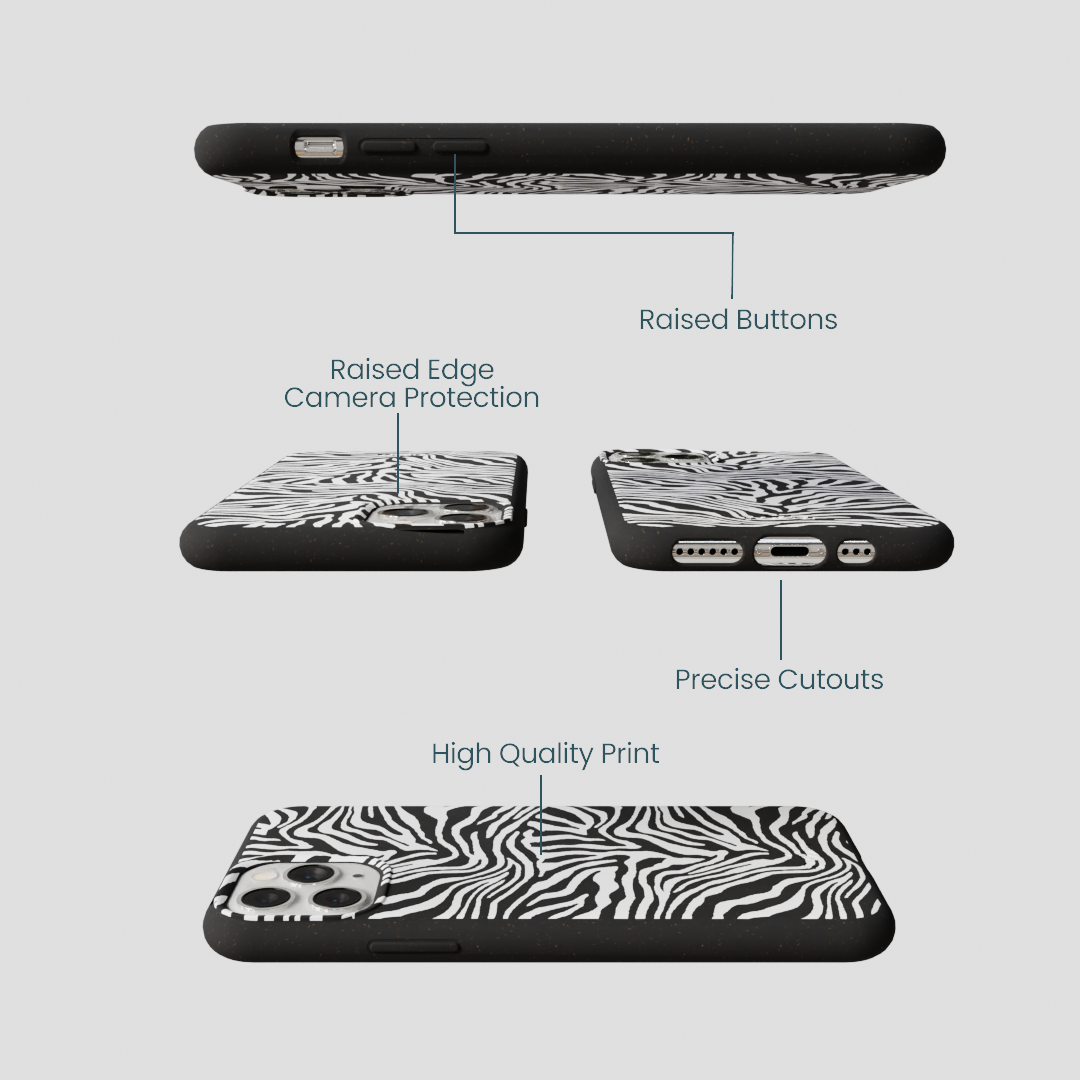 Black Zebra Lines iPhone 11 Pro Case